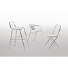 Bolero Silver Stackable Aluminum Chair for Outdoor Use (Pack of 4)