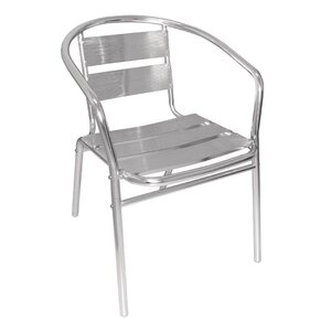 Bolero Krzesło aluminiowe sztaplowane srebrne, do użytku zewnętrznego (4 szt.) Bolero Krzesło aluminiowe sztaplowane srebrne, do użytku zewnętrznego (4 szt.)