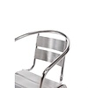 Bolero Silver Stackable Aluminum Chair for Outdoor Use (Pack of 4)