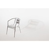 Bolero Silver Stackable Aluminum Chair for Outdoor Use (Pack of 4)