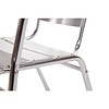Bolero Silver Stackable Aluminum Chair for Outdoor Use (Pack of 4)