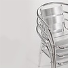 Bolero Silver Stackable Aluminum Chair for Outdoor Use (Pack of 4)