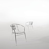 Bolero Silver Stackable Aluminum Chair for Outdoor Use (Pack of 4)