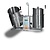 Lozamet Set of two tilting kettles 2x 30L