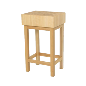 RedFox Kloc masarski drewniany 500x500x850 mm na podstawie drewnianej