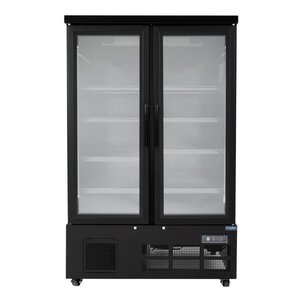Polar Refrigeration  Szafa chłodnicza 2-drzwiowa przeszklona 744 L, 2 do 8°C, Polar G-Series GP485, 764x1220x(h)1963mm, agregat dolny, czarna