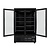 Polar Refrigeration  Szafa chłodnicza 2-drzwiowa przeszklona 744 L, 2 do 8°C, Polar G-Series GP485, 764x1220x(h)1963mm, agregat dolny, czarna