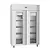 Polar Refrigeration  Refrigerated cabinet 2-door glass 1400 L, -2 to 8°C, Polar U-Series UA042, 1400x810x(h)2150 mm, cooling unit on top