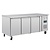 Polar Refrigeration  Stół chłodniczy 3-drzwiowy, od 2 do 8°C, Polar U-series UA084, 2020x800x(h)860 mm, agregat boczny