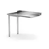 Hendi Dishwasher unloading table on two legs - left | 1000 x 700 mm Hendi Dishwasher unloading table on two legs - left | 1000 x 700 mm