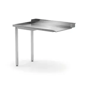 Hendi Dishwasher unloading table on two legs - left | 1000 x 700 mm