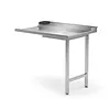 Hendi Dishwasher unloading table on two legs - right | 1000 x 700 mm
