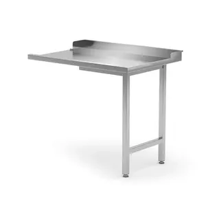 Hendi Dishwasher unloading table on two legs - right | 1000 x 700 mm