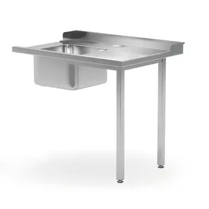 Hendi Dishwasher loading table with sink on two legs - left | 1200x700 mm