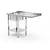 Hendi Table with sink, shelf and space for a dishwasher or fridge - left-hand side compartment | 1200x700 mm