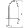 XXLselect Single Hole Deck Mounted Pre-Rinse Faucet with Knobs