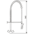 XXLselect Single Hole Deck Mounted Pre-Rinse Faucet with Knobs