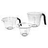 KitchenAid Set of kitchen measuring cups, 3 pieces made of polypropylene, 250, 500, 1000 ml