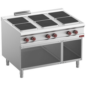 Diamond Electric Cooker with 6 Hotplates and Open Base  GN 2/1 lub GN 1/1, 20 kW
