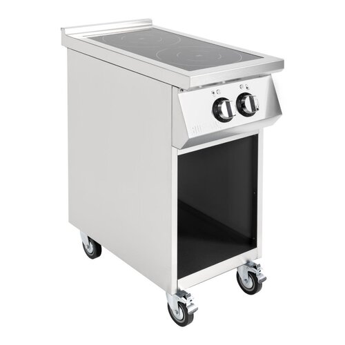 Buffalo Kuchenka indukcyjna z 2 polami grzewczymi na podstawie owartej 7kW, 400V, Buffalo CU487 Buffalo Kuchenka indukcyjna z 2 polami grzewczymi na podstawie owartej 7kW, 400V, Buffalo CU487