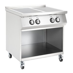 Buffalo Kuchenka indukcyjna z 4 polami grzewczymi na podstawie owartej 14kW, 400V, Buffalo CU488 Buffalo Kuchenka indukcyjna z 4 polami grzewczymi na podstawie owartej 14kW, 400V, Buffalo CU488