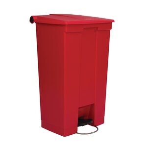 Rubbermaid Kosz pedałowy z podnoszoną pokrywą z uchylną pokrywą 87L z polietylenu, Rubbermaid L629, czerwony Rubbermaid Kosz pedałowy z podnoszoną pokrywą z uchylną pokrywą 87L z polietylenu, Rubbermaid L629, czerwony