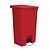 Rubbermaid Kosz pedałowy z podnoszoną pokrywą z uchylną pokrywą 87L z polietylenu, Rubbermaid L629, czerwony