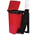 Rubbermaid Kosz pedałowy z podnoszoną pokrywą z uchylną pokrywą 87L z polietylenu, Rubbermaid L629, czerwony