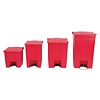 Rubbermaid Kosz pedałowy z podnoszoną pokrywą z uchylną pokrywą 87L z polietylenu, Rubbermaid L629, czerwony