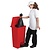 Rubbermaid Kosz pedałowy z podnoszoną pokrywą z uchylną pokrywą 87L z polietylenu, Rubbermaid L629, czerwony