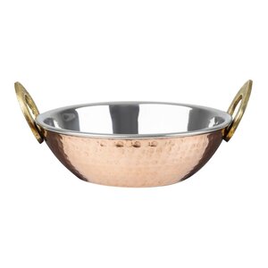 Olympia Miedziana miska z mosiężnymi uchwytami 660 ml, 200x164x(h)49 mm, Olympia HY129 Olympia Miedziana miska z mosiężnymi uchwytami 660 ml, 200x164x(h)49 mm, Olympia HY129