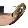 Olympia Miedziana miska z mosiężnymi uchwytami 660 ml, 200x164x(h)49 mm, Olympia HY129