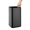 Bolero Kosz na śmieci 10L z polipropylenu, Bolero Vierkante HX260, czarny