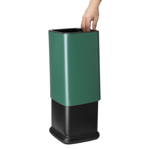 Bolero Kosz na śmieci 10L z polipropylenu, Bolero Vierkante HX262, zielony Bolero Kosz na śmieci 10L z polipropylenu, Bolero Vierkante HX262, zielony