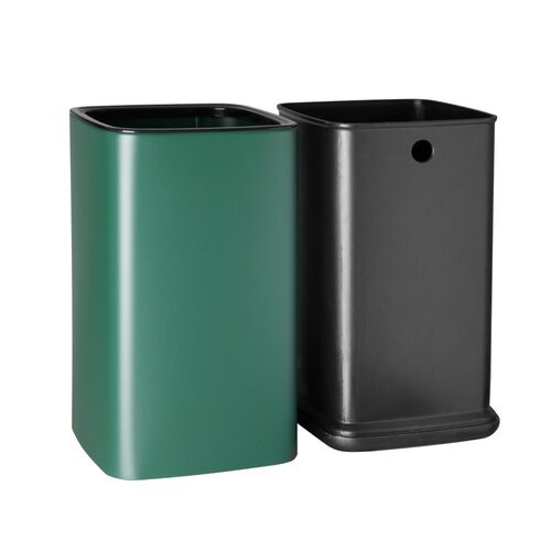Bolero Kosz na śmieci 10L z polipropylenu, Bolero Vierkante HX262, zielony Bolero Kosz na śmieci 10L z polipropylenu, Bolero Vierkante HX262, zielony