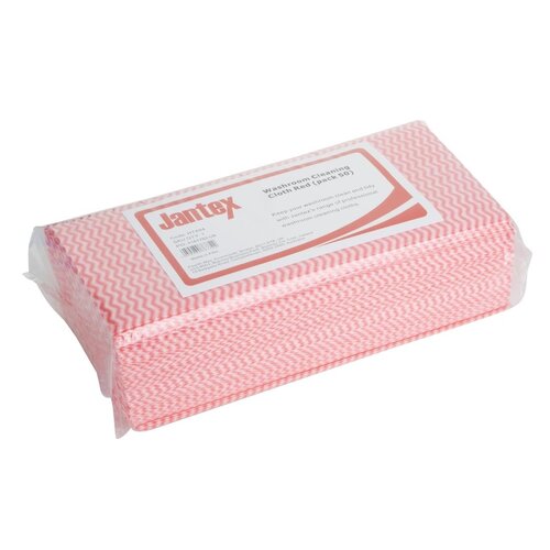 Jantex Ścierki kuchenne 600x300 mm, czerwone, Jantex HT494 (50 szt.) Jantex Ścierki kuchenne 600x300 mm, czerwone, Jantex HT494 (50 szt.)