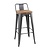 Bolero Wysokie krzesło barowe 900 mm, Bolero Bistro FB624, szare (4 szt.)