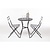 Bolero Składany stolik kawiarniany okrągły Ø600x(h)710 mm, Bolero SA819, czarny