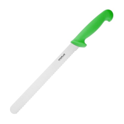 Hygiplas Nóż do warzyw ząbkowany 388 mm, Hygiplas FX121, zielony Hygiplas Nóż do warzyw ząbkowany 388 mm, Hygiplas FX121, zielony