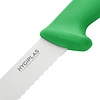 Hygiplas Nóż do warzyw ząbkowany 388 mm, Hygiplas FX121, zielony