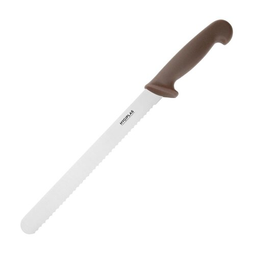 Hygiplas Nóż kuchenny ząbkowany 388 mm, Hygiplas FX122, brązowy Hygiplas Nóż kuchenny ząbkowany 388 mm, Hygiplas FX122, brązowy