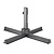 Bolero Parasol ogrodowy okrągły Ø3500x(h)2650 mm, Bolero Venice DZ872, czarny