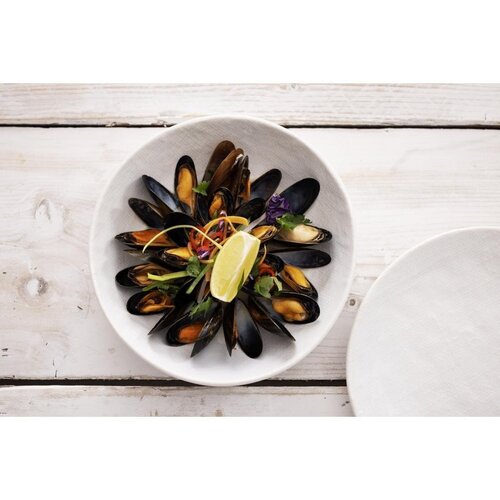 Olympia Miska z porcelany Ø220x(h)46 mm, Olympia Denim FU228, biała (6 szt.)