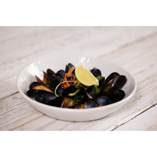 Olympia Miska z porcelany Ø220x(h)46 mm, Olympia Denim FU228, biała (6 szt.)