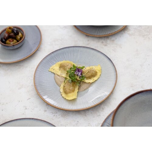 Olympia Talerz płytki Ø220 mm, z porcelany, okrągły, Olympia Drift Grey FU195 (6 szt.)