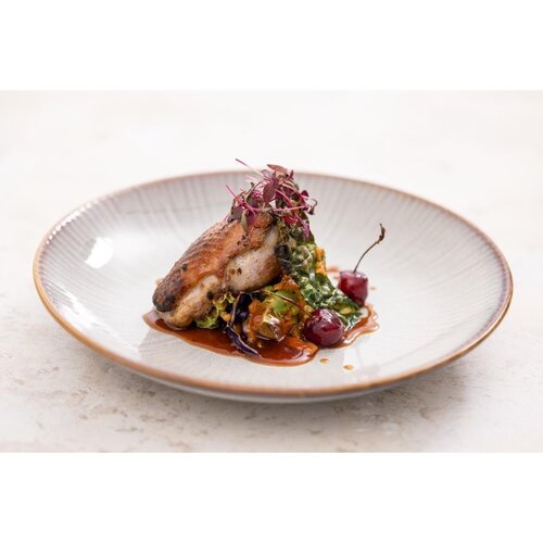 Olympia Talerz płytki 659 ml, Ø260 mm, z porcelany, okrągły, Olympia Drift Grey FU197 (4 szt.)