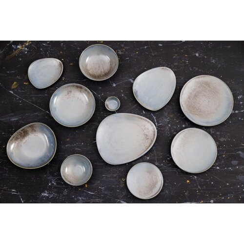 Olympia Talerz płytki Ø275 mm, z porcelany, okrągły, Olympia Ember Blue FU170 (4 szt.)