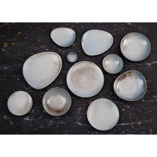 Olympia Talerz płytki Ø275 mm, z porcelany, okrągły, Olympia Ember Blue FU170 (4 szt.)