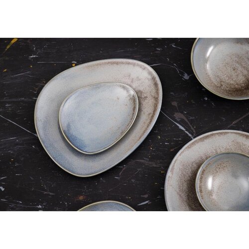 Olympia Miska z porcelany 548 ml, Ø230x(h)47 mm, Olympia Ember Blue FU174, szara (4 szt.)