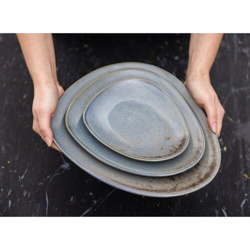 Olympia Talerz płytki Ø190 mm, z porcelany, nieregularny, Olympia Ember Blue FU180 (6 szt.) Olympia Talerz płytki Ø190 mm, z porcelany, nieregularny, Olympia Ember Blue FU180 (6 szt.)